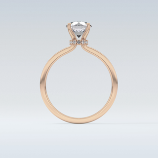 0.33 CT Hidden Halo Engagement Ring Featuring Round Moissanite