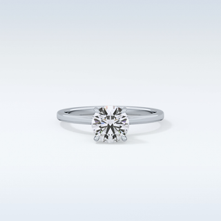 0.33 CT Hidden Halo Engagement Ring Featuring Round Moissanite