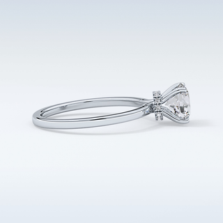 0.33 CT Hidden Halo Engagement Ring Featuring Round Moissanite