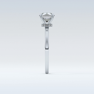 0.33 CT Hidden Halo Engagement Ring Featuring Round Moissanite