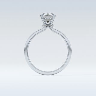 0.33 CT Hidden Halo Engagement Ring Featuring Round Moissanite