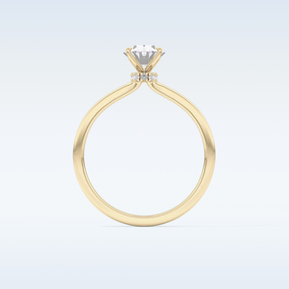 0.94 CT Hidden Halo Engagement Ring Featuring Oval Moissanite