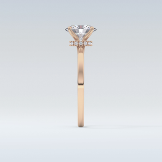 0.94 CT Hidden Halo Engagement Ring Featuring Oval Moissanite