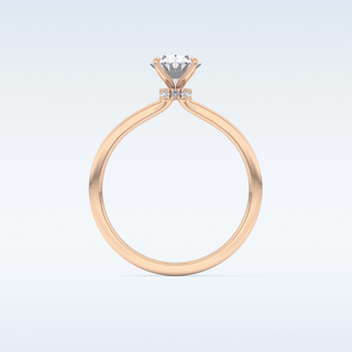 0.94 CT Hidden Halo Engagement Ring Featuring Oval Moissanite
