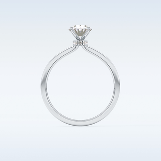 0.94 CT Hidden Halo Engagement Ring Featuring Oval Moissanite