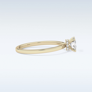 0.78 CT Hidden Halo Engagement Ring Featuring Cushion Moissanite