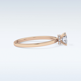 0.78 CT Hidden Halo Engagement Ring Featuring Cushion Moissanite