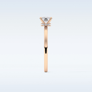 0.78 CT Hidden Halo Engagement Ring Featuring Cushion Moissanite
