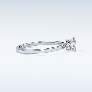 0.78 CT Hidden Halo Engagement Ring Featuring Cushion Moissanite