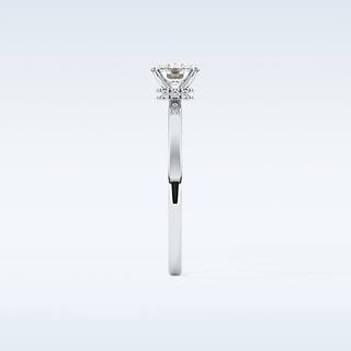 0.78 CT Hidden Halo Engagement Ring Featuring Cushion Moissanite