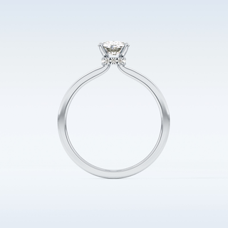 0.78 CT Hidden Halo Engagement Ring Featuring Cushion Moissanite