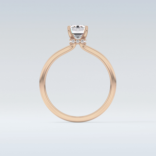1.02 CT Hidden Halo Engagement Ring Featuring Emerald Moissanite