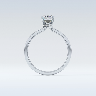 1.02 CT Hidden Halo Engagement Ring Featuring Emerald Moissanite