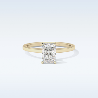 1.21 CT Hidden Halo Engagement Ring Featuring Radiant Moissanite
