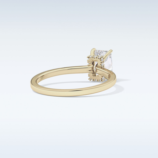 1.21 CT Hidden Halo Engagement Ring Featuring Radiant Moissanite