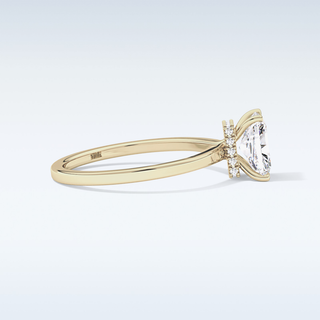 1.21 CT Hidden Halo Engagement Ring Featuring Radiant Moissanite