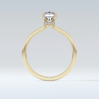 1.21 CT Hidden Halo Engagement Ring Featuring Radiant Moissanite