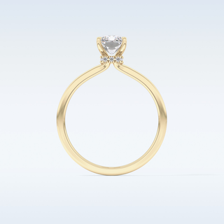 1.21 CT Hidden Halo Engagement Ring Featuring Radiant Moissanite
