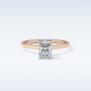 1.21 CT Hidden Halo Engagement Ring Featuring Radiant Moissanite