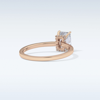 1.21 CT Hidden Halo Engagement Ring Featuring Radiant Moissanite