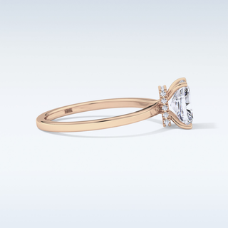 1.21 CT Hidden Halo Engagement Ring Featuring Radiant Moissanite