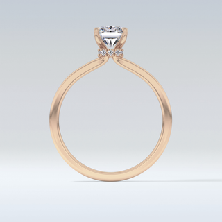 1.21 CT Hidden Halo Engagement Ring Featuring Radiant Moissanite