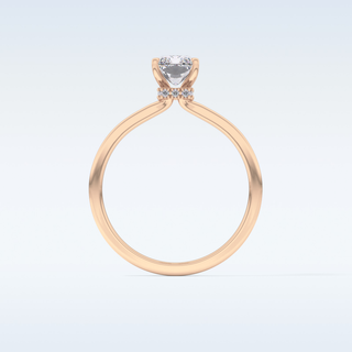 1.21 CT Hidden Halo Engagement Ring Featuring Radiant Moissanite