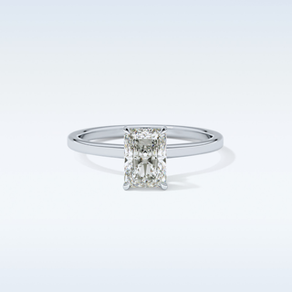 1.21 CT Hidden Halo Engagement Ring Featuring Radiant Moissanite