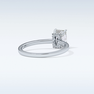 1.21 CT Hidden Halo Engagement Ring Featuring Radiant Moissanite