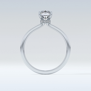 1.21 CT Hidden Halo Engagement Ring Featuring Radiant Moissanite