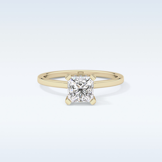1.04 CT Hidden Halo Engagement Ring Featuring Princess Moissanite