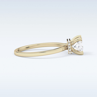 1.04 CT Hidden Halo Engagement Ring Featuring Princess Moissanite
