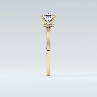 1.04 CT Hidden Halo Engagement Ring Featuring Princess Moissanite