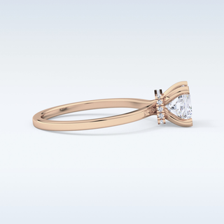 1.04 CT Hidden Halo Engagement Ring Featuring Princess Moissanite