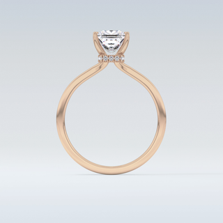 1.04 CT Hidden Halo Engagement Ring Featuring Princess Moissanite