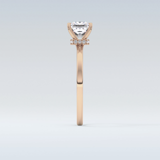 1.04 CT Hidden Halo Engagement Ring Featuring Princess Moissanite