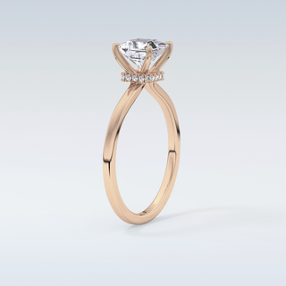 1.04 CT Hidden Halo Engagement Ring Featuring Princess Moissanite