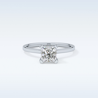 1.04 CT Hidden Halo Engagement Ring Featuring Princess Moissanite