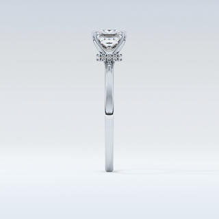 1.04 CT Hidden Halo Engagement Ring Featuring Princess Moissanite