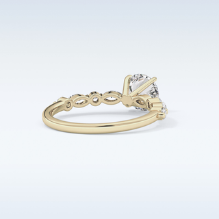 1.15 CT Pave Engagement Ring Featuring Round Moissanite