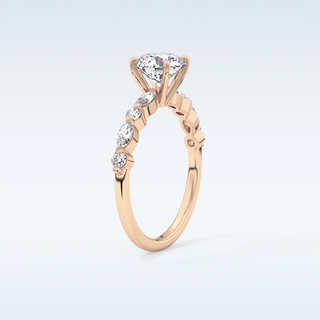 1.15 CT Pave Engagement Ring Featuring Round Moissanite