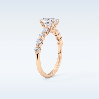0.91 CT Pave Engagement Ring Featuring Oval Moissanite
