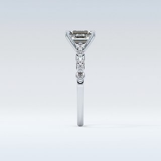1.02 CT Pave Engagement Ring Featuring Emerald Moissanite