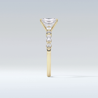 1.21 CT Pave Engagement Ring Featuring Radiant Moissanite