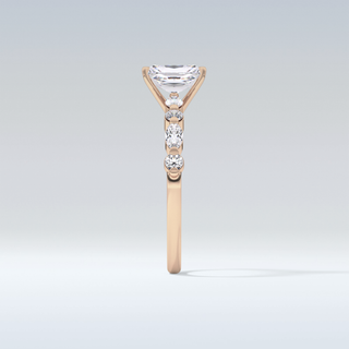 1.21 CT Pave Engagement Ring Featuring Radiant Moissanite