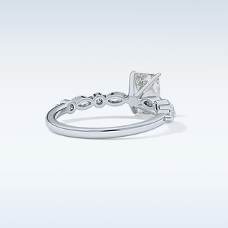 1.21 CT Pave Engagement Ring Featuring Radiant Moissanite