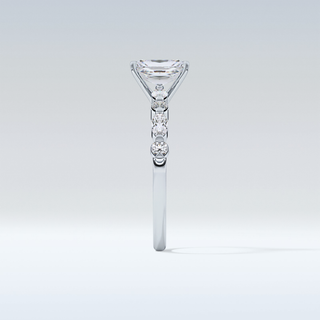 1.21 CT Pave Engagement Ring Featuring Radiant Moissanite