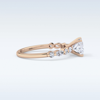 1.04 CT Pave Engagement Ring Featuring Princess Moissanite