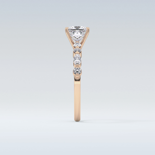 1.04 CT Pave Engagement Ring Featuring Princess Moissanite