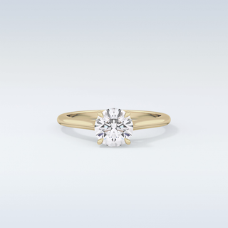 Stunning 1.03 CT Cathedral Solitaire Engagement Ring Featuring Round Moissanite